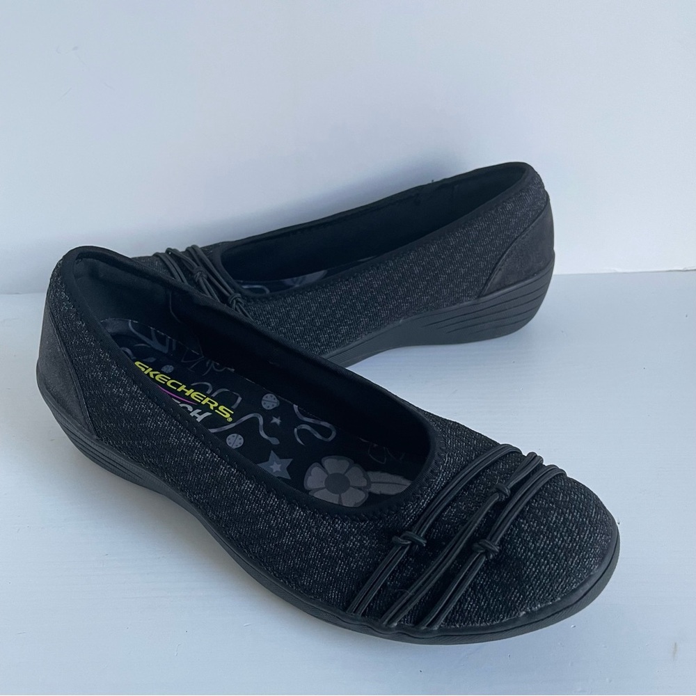 Skechers Black Women's Slip-On Ballet Flats